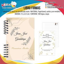 Libreta Libro de Firmas Boda